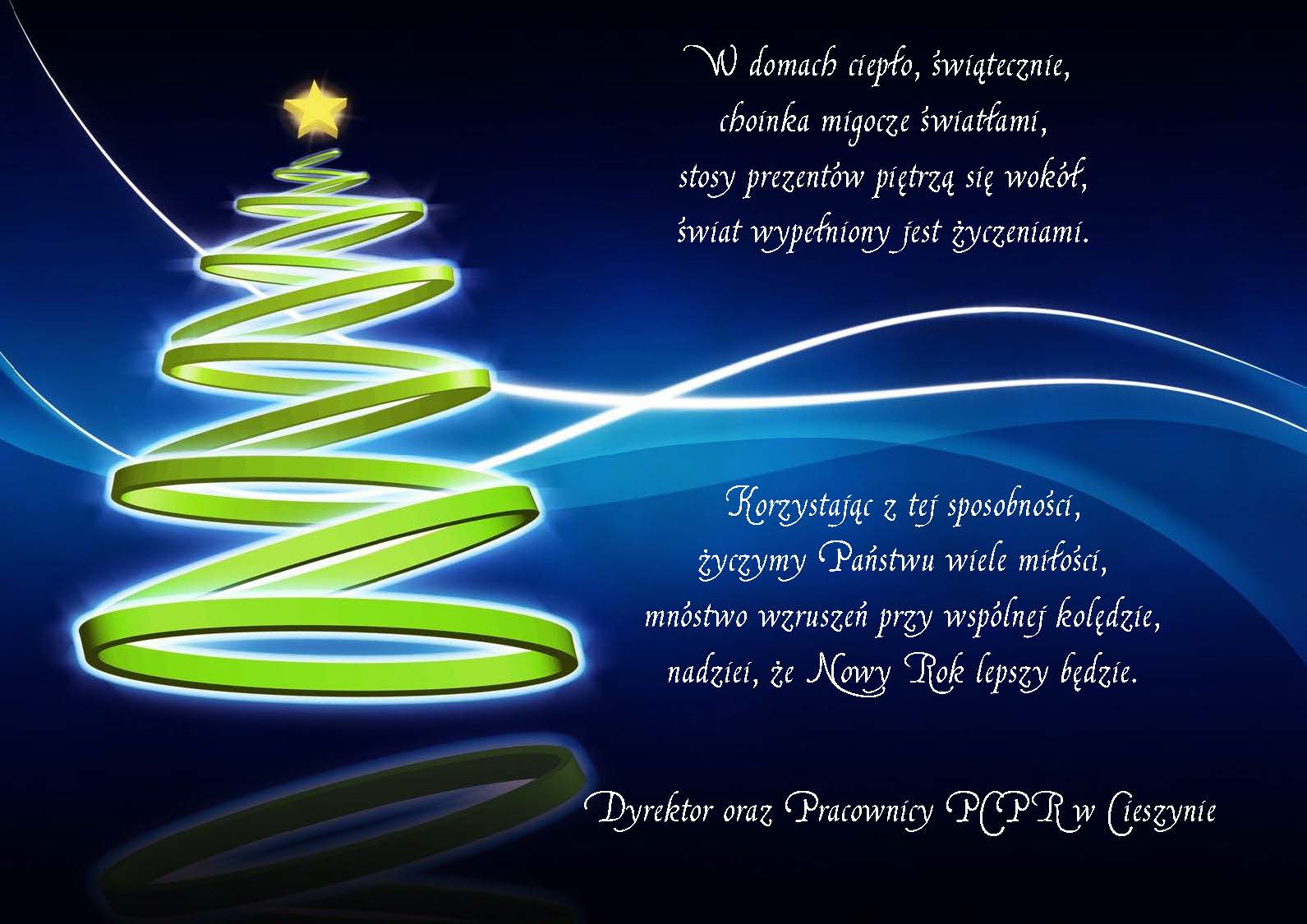 życzenia świąteczne Dyrektora PCPR